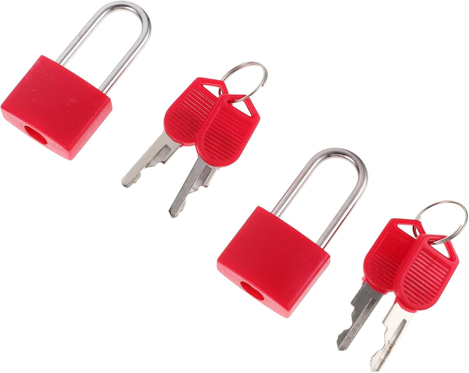 Veemoon 2Sets Mini Locks Keys Small Padlocks Locks for Diary Box Luggage Safety image number 2