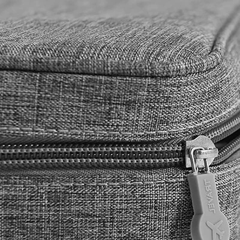 AIMALL Portable Cable Organizer Bag, Multi-Functional Travel Storage Case for Charger, USB, Electronic Accessories, with Adjustable Dividers, Zipper Closure, 7 Colours - Black image number 5