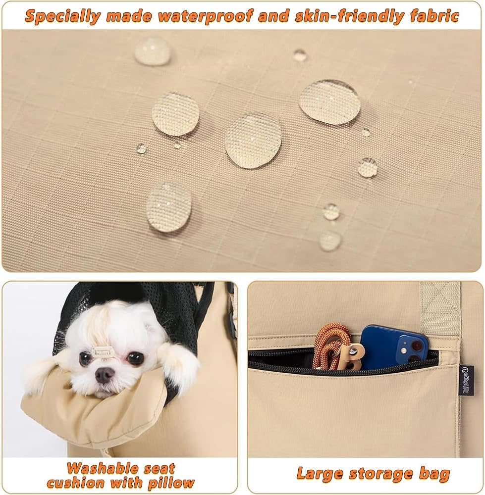 Dog Purse Carrier for Small Dogs and Cats, Soft Sided Cozy Plush Pet Bag Carrier, Lightweight Pet Tote Bag with Secure Harness Clip image number 1