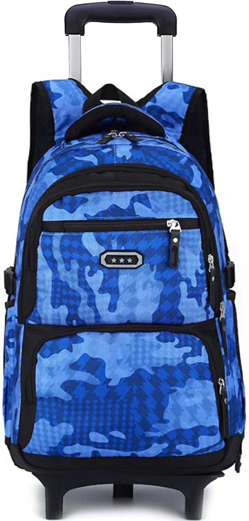 LASUK Rolling Backpack for Elementary School Students Teens Travel Bag Wheeled Trolley Trip Luggage Trolley Daypack image number 2