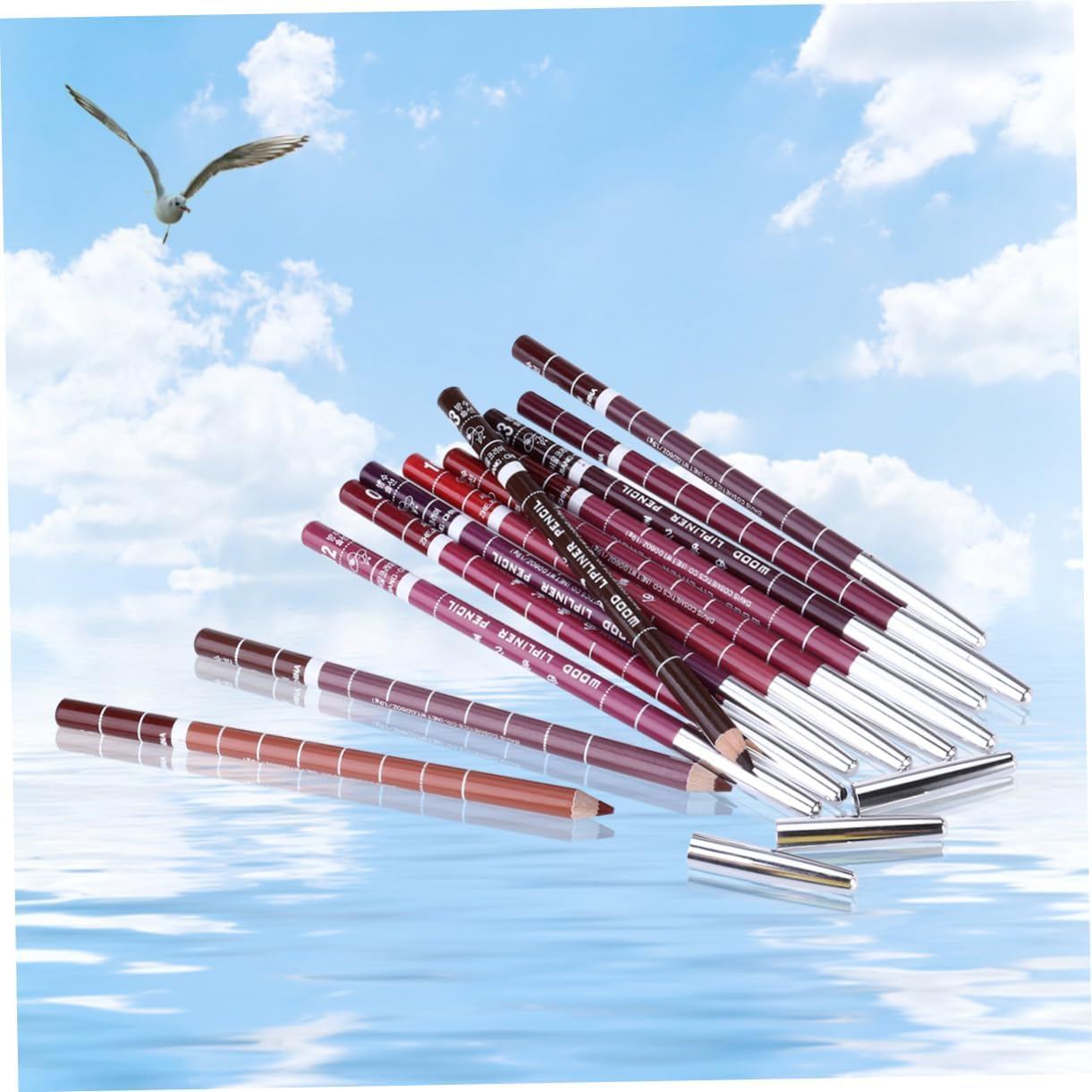 Waterproof Lip Liner Pencil Set 12 Colors Random Lip Makeup Kit for Women Professional Lipliner for Wear image number 5