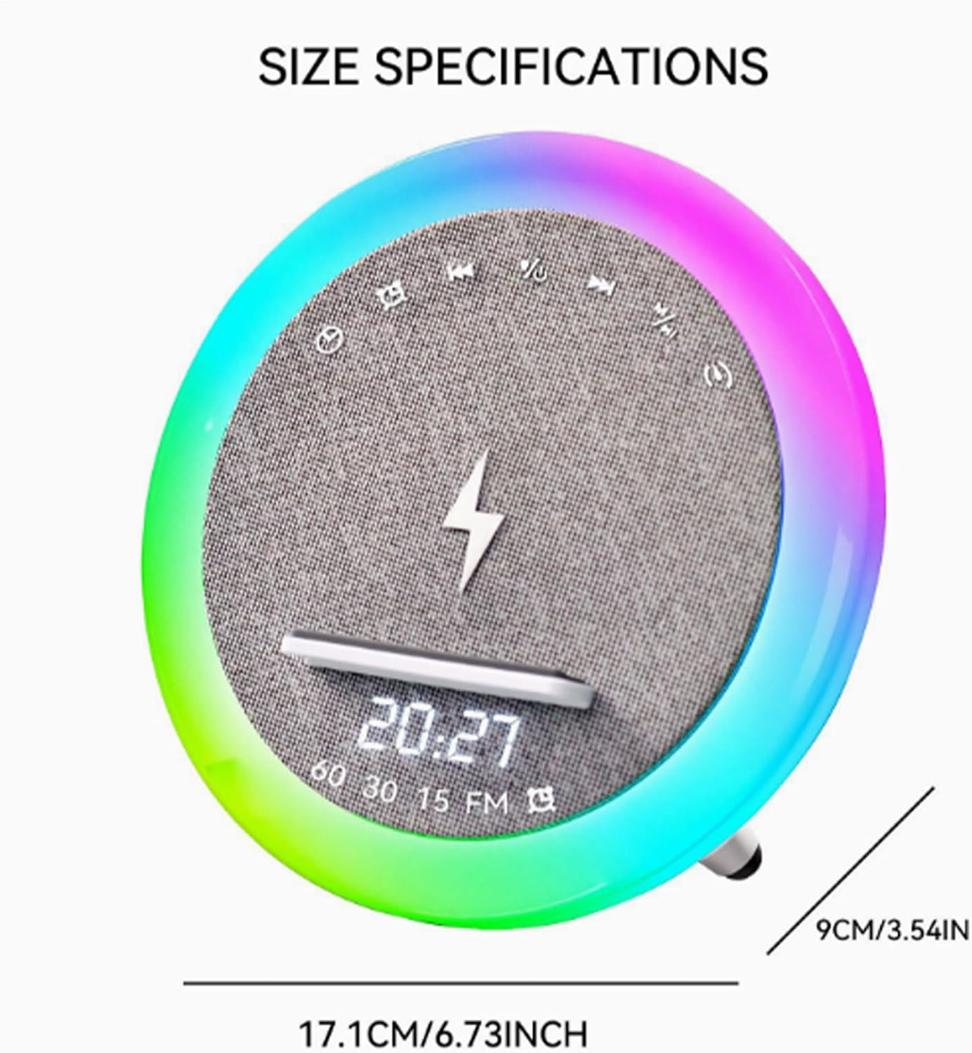 Phone Stand Speaker,Fast Charging Cool Gadgets | Portable Speaker Desk Phone Holder,For Home Bedroom Living Room Office Apartment Bar Travel Camping image number 6