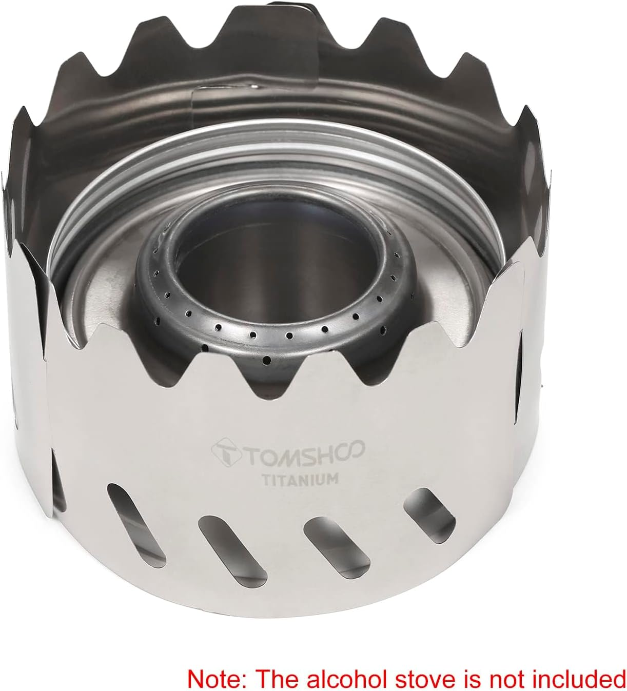 Portable Outdoor Ultralight Titanium Stove Rack Stand Windscreen for Camping Hiking Backpacking image number 4