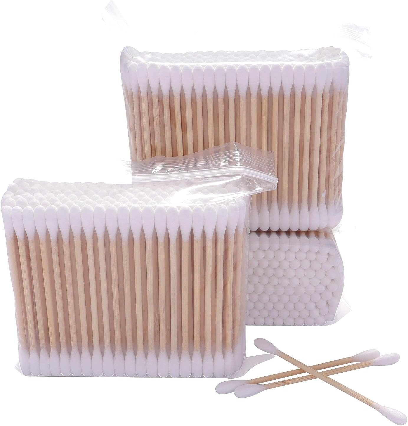 1000Pcs Double Head Cotton Swab Women Makeup Cotton Buds Tip for Wood Sticks Nose Ears Cleaning Tools Makeup Remover Beauty Stick