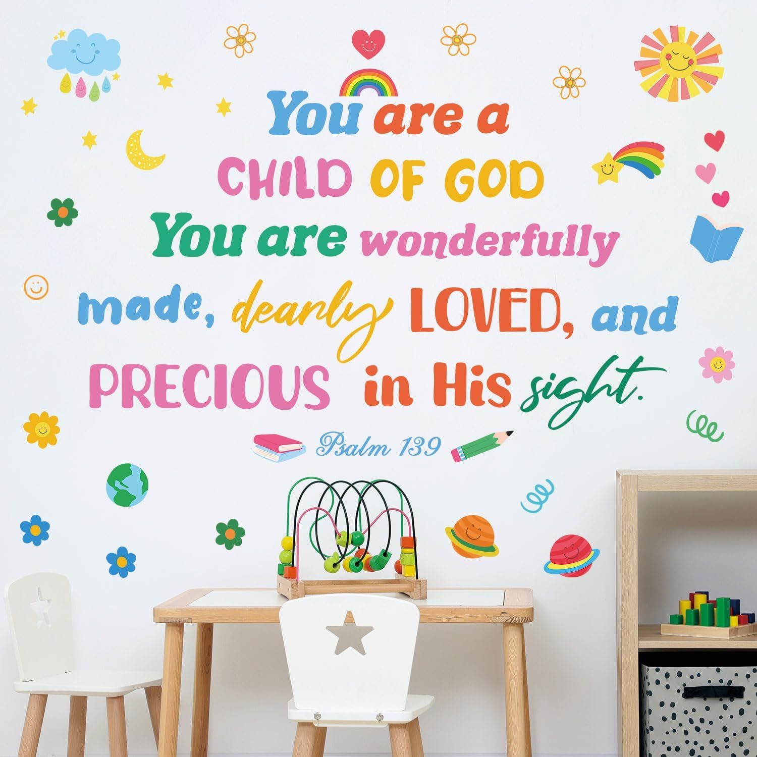 DECOWALL DS6-8085 Bible Quote Wall Stickers Decals Kids Inspirational Christian Vinyl Home Bedroom Religious Room Living Scripture Art God Prayer image number 5