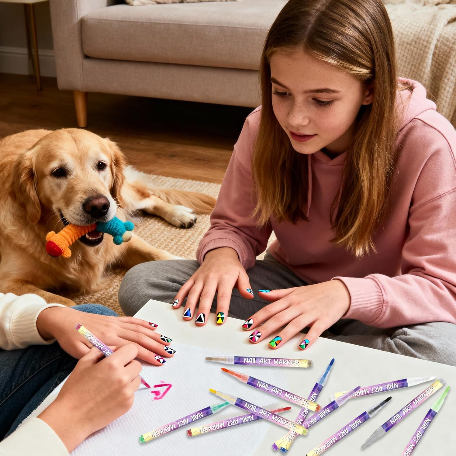 12 Color Nails-Art Markers for Gel Nails,Diy Nails-Art Markers,3D Nails Polish,Diy Arts Painting Tools,Quick-Drying Dotting for Gel, Youth, Beginner,Women, Mother, Men image number 1