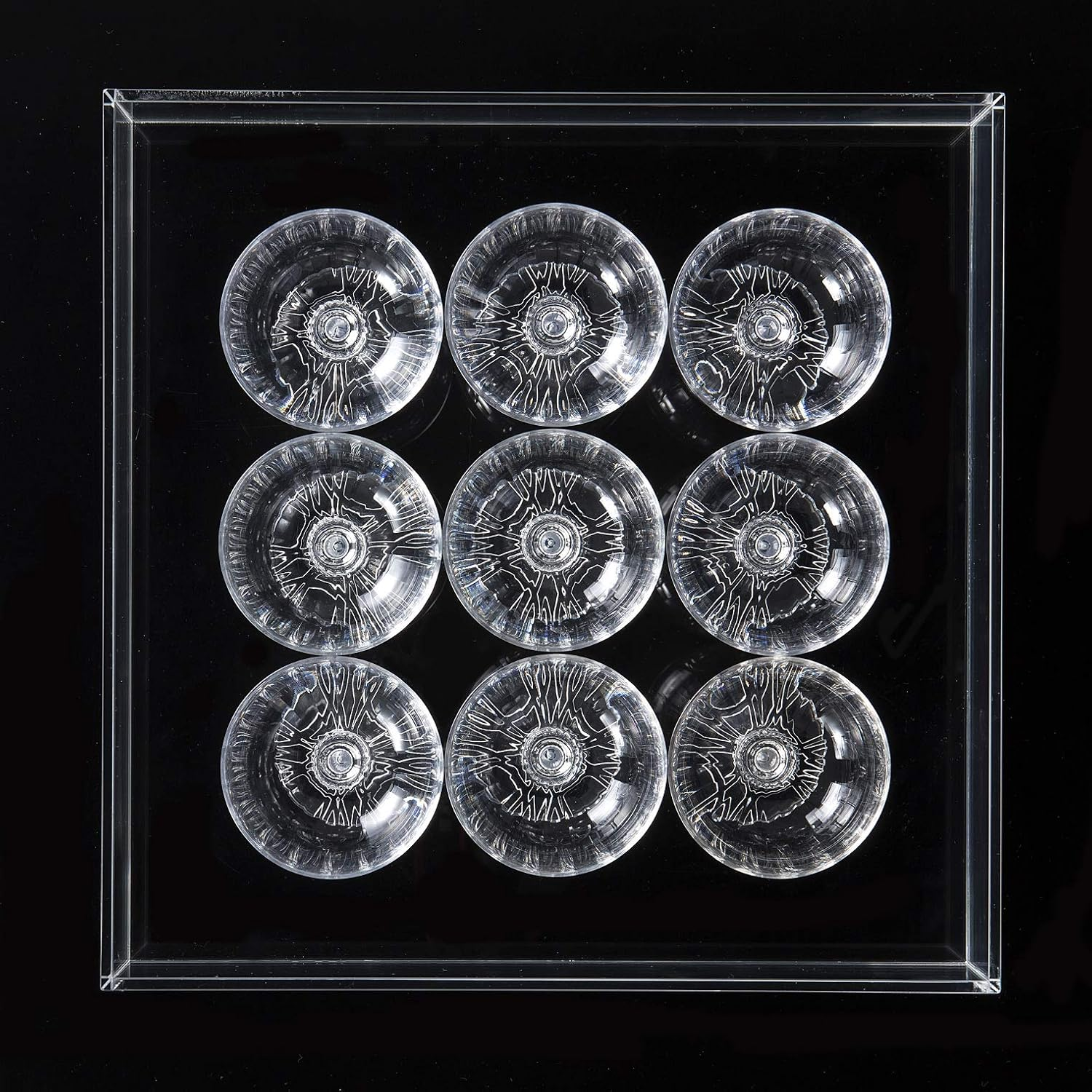 Suntory Marketing Champagne Tower Stand, 3 and 4 Tiers, Clear Acrylic, Approx. 14.2 X 14.2 X 2.4 Inches (36 X 36 X 6 Cm), 163-60 image number 3