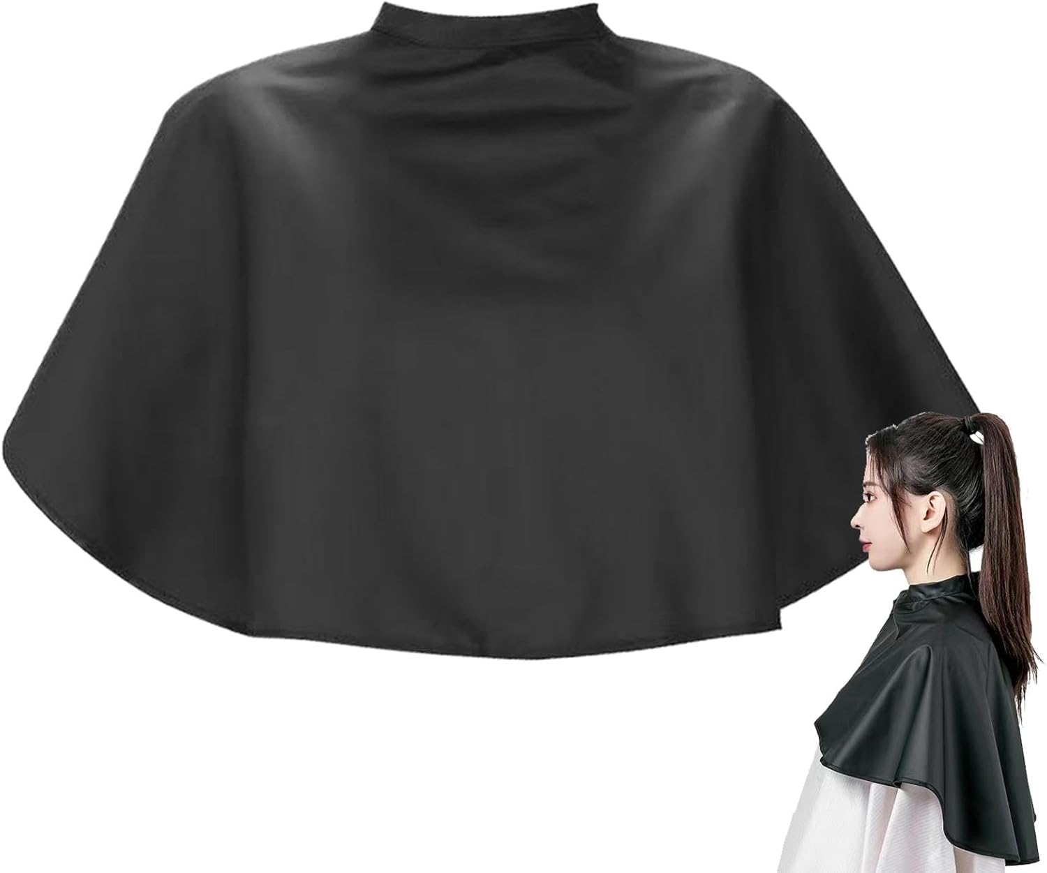 Hair Coloring Cape | Professional Short Length Hair Cut Cover - Salon Equipment Barber Bib, Adjustable Makeup Cape for Hair Dyeing, Shampooing, Makeup Application
