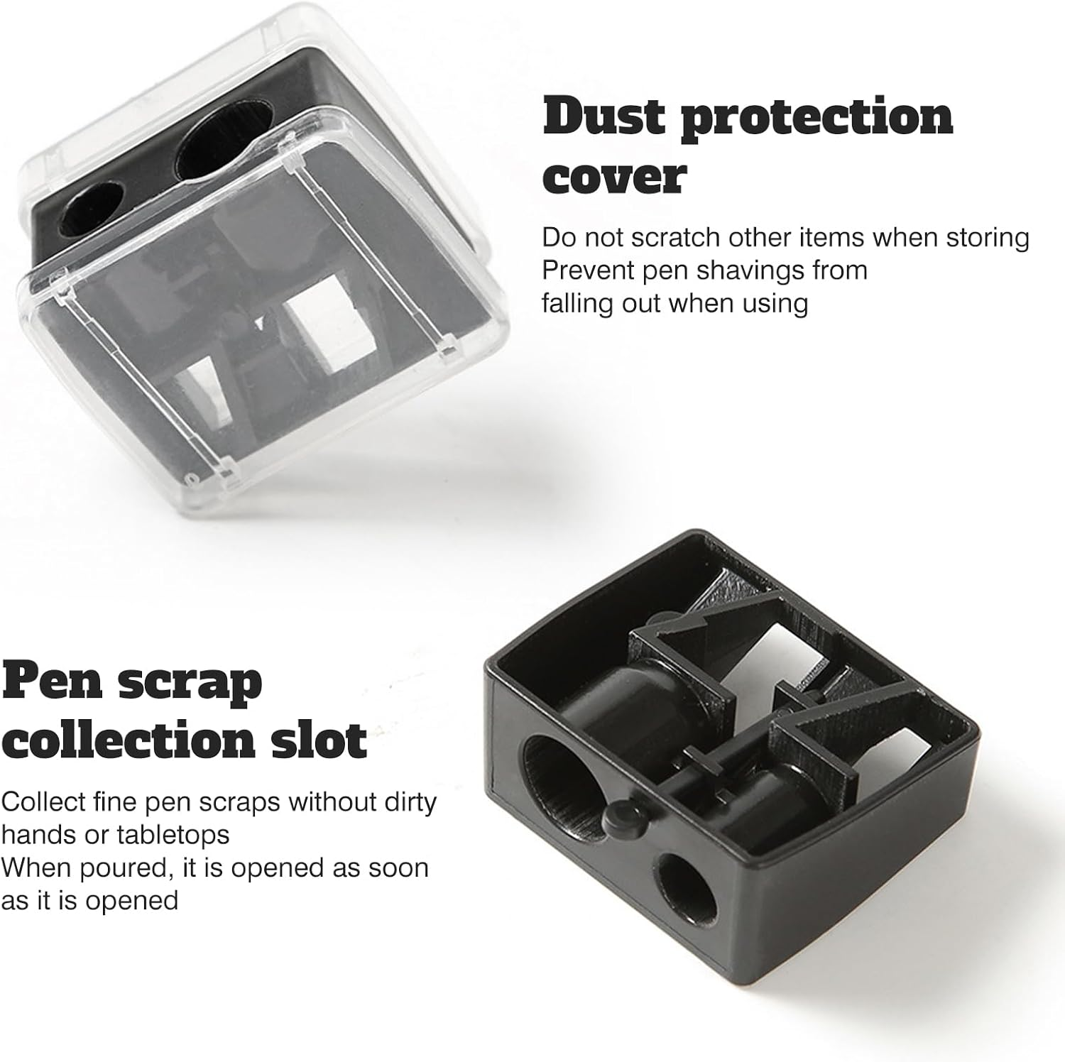 2 X Makeup Sharpener/Cosmetic Sharpener (Black 4) image number 2