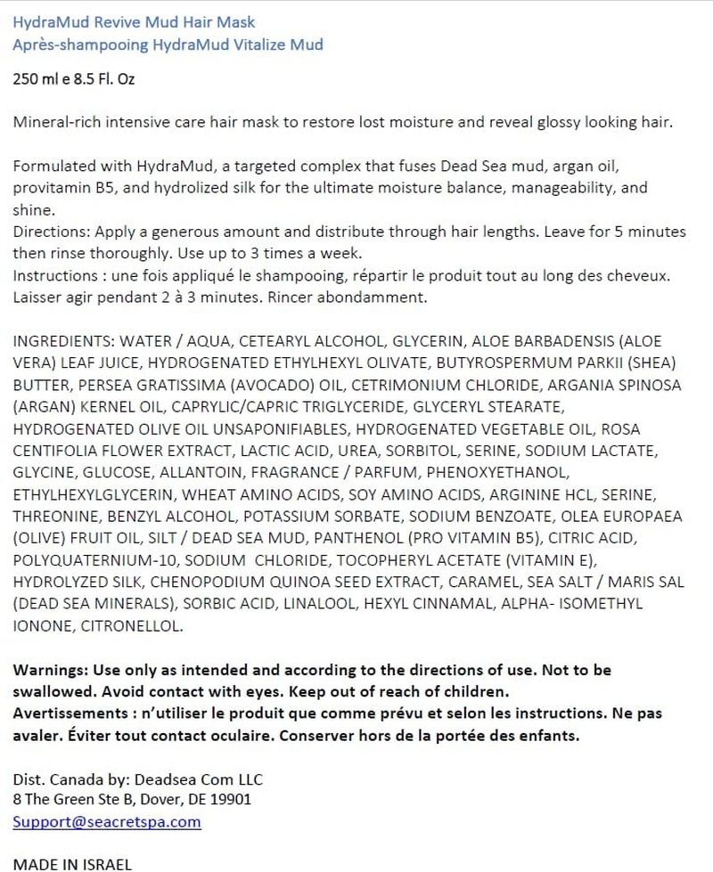 Seacret Mineral-Rich Reviving Mud Hair Mask 8.5 Oz image number 3