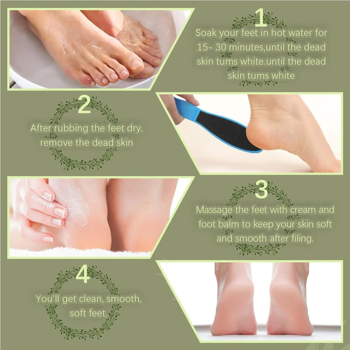 Bessy Shop Double-Sided Corneal File,6 Pcs Foot Files Sided Foot File Foot File for Cornea Removal Foot Rasp Manicure File Callus Hard Skin Remover for Wet and Dry Cracked Feet