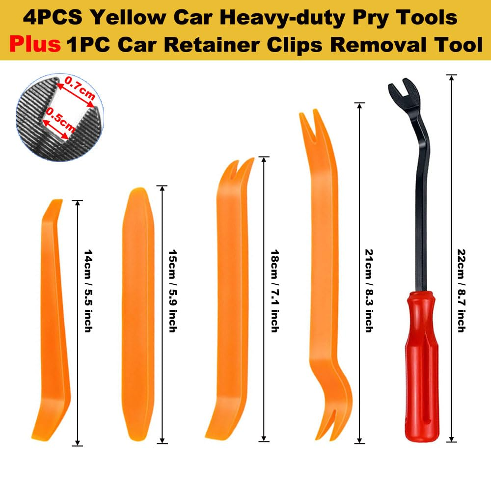 FOUNDCOOL 725PCS-23 Types Universal Car Retainer Clips Door Trim Panel Molding Clips Push Pins Bumper Fender Rivets Fasteners Removal Tools for Ford Toyota Honda Nissan Etc image number 4