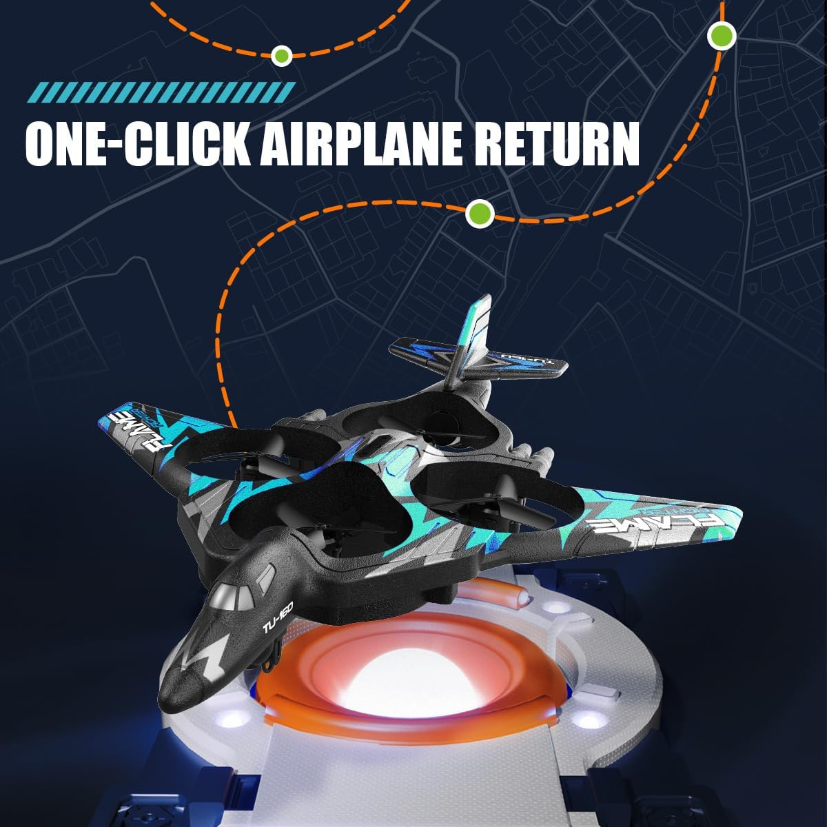 4 Channel RC Plane, Remote Control Airplane Fighter with 3 Modes, Stunt Roll, Cool Light,Tow Batteries, Remote Control Plane for Boys Kids Adult Beginner image number 5