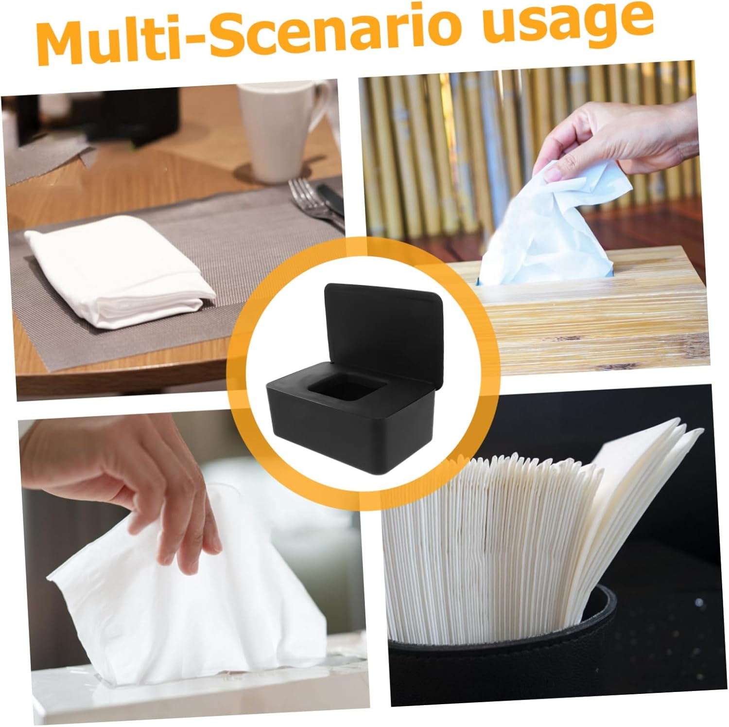 STOBAZA Wet Wipes Storage Box Plastic Refillable Wipes Container Box for Home Office Car Use Multifunctional image number 4