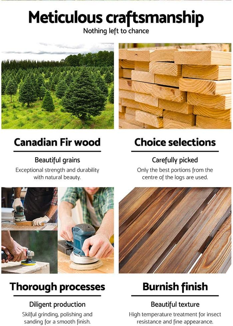 Gardeon Garden Ornaments, Set of 2 Fir Wood Gardening Decorations Vintage Decor Wooden Wagon Wheel Home Indoor Outdoor Yard Setting Decoration, Durable Rustic Charm