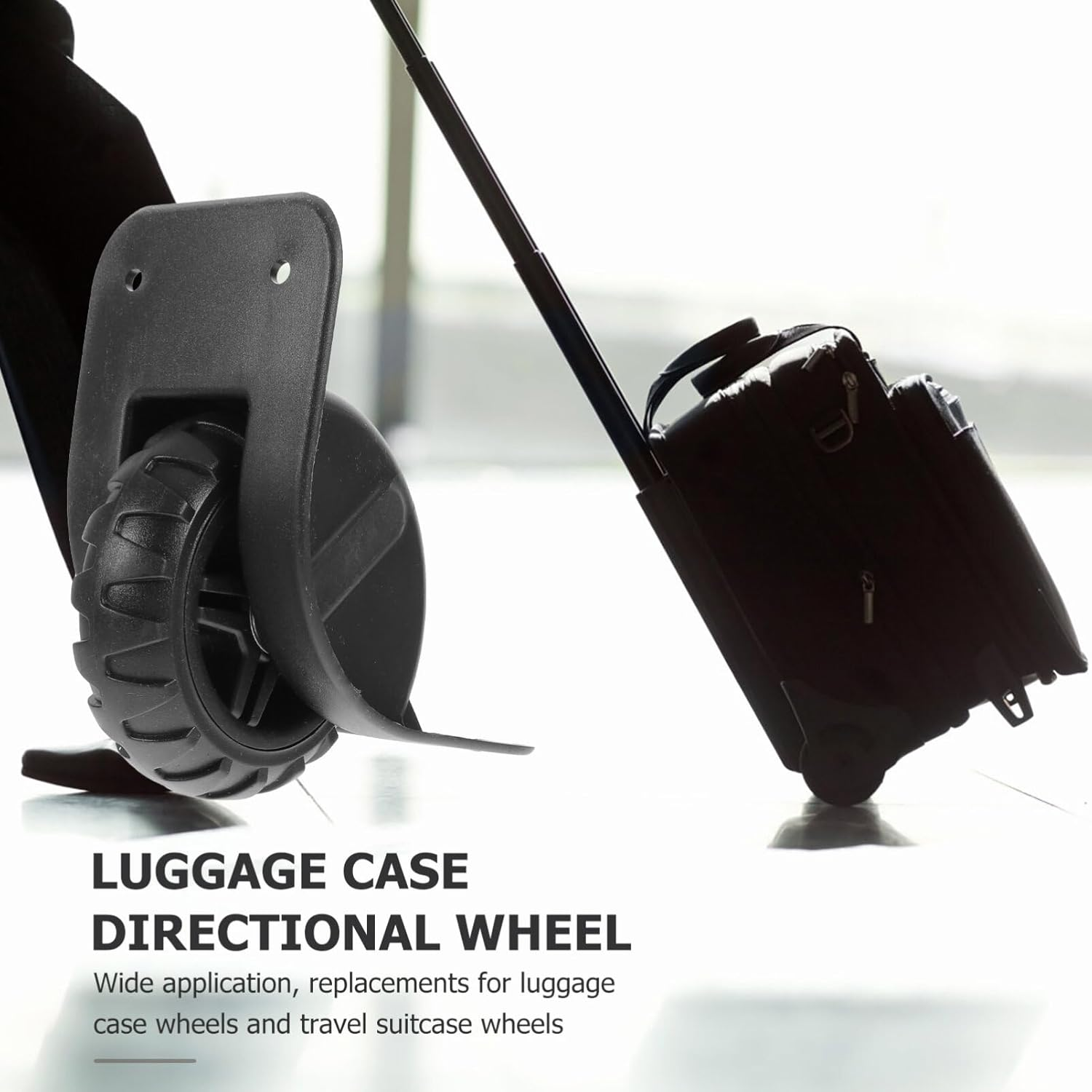 Baluue 2Pairs Luggage Repair Wheels Suitcase Replacement Wheels for Travel Suitcase Accessories Wear-Resistant Design Compatible with Luggage Models image number 5