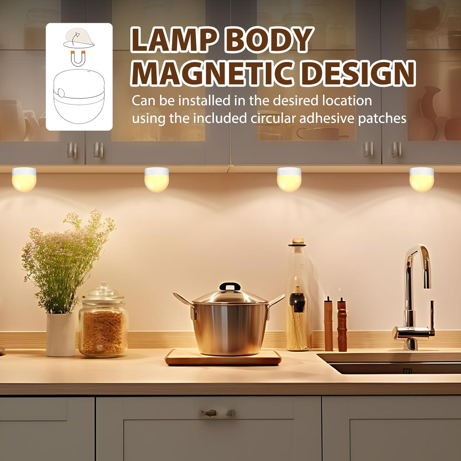 LED Light Bulbs,Remote Control,40W Equivalent,300Lumens,B22 Detachable Charging,3 Timers,5 Dimmers,Led Emergency Puck Lamp, Type-C Charging image number 5