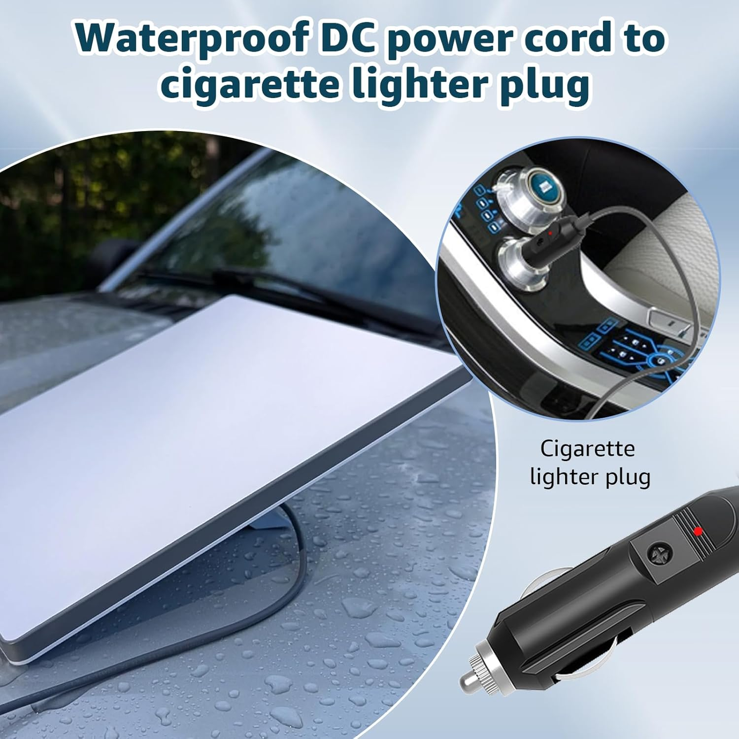 Hodeoo Cable for Starlink Mini Cigarette Lighter Cable,Replacement for Starlink Mini 12V Car Power Cable - Waterproof for Trucks,Buses,Ships 16FT image number 3