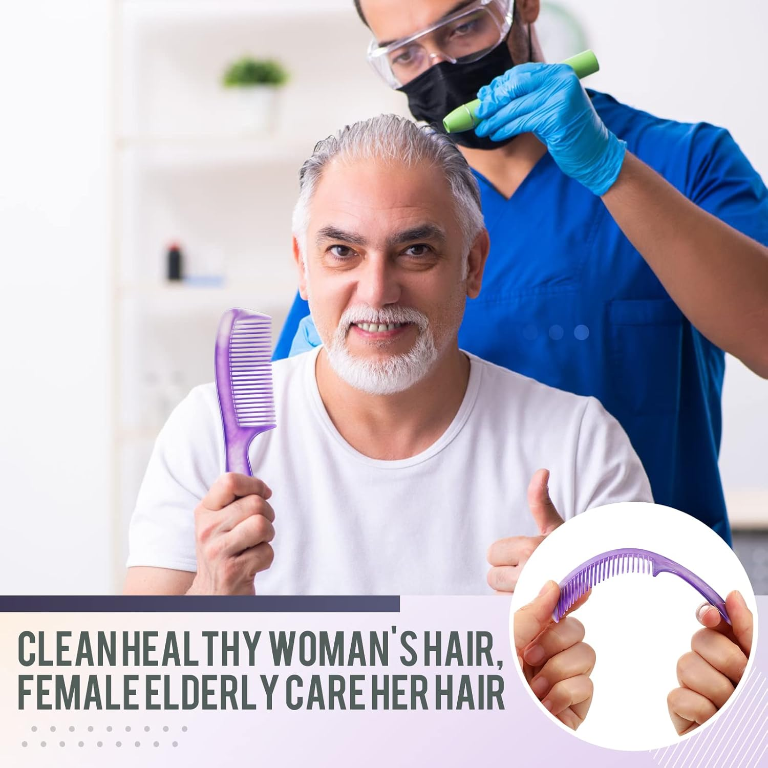 200 Pcs Individually Wrapped Hair Combs Disposable Hair Combs Set Colorful Hair Combs Bulk for Hotel Shelter Homeless Nursing Home Charity Church, 4 Styles image number 3