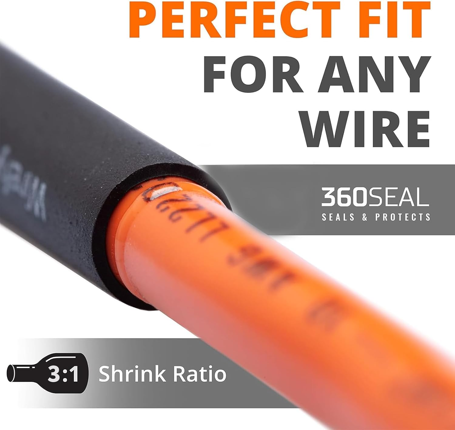 Snokay 400 PCS Heat Shrink Tubing Kit, 3:1 Adhesive-Lined Marine-Grade Heat Shrink Tubes with Storage Case, Waterproof for Automotive, Electrical, and Industrial Use, Black & Red image number 3