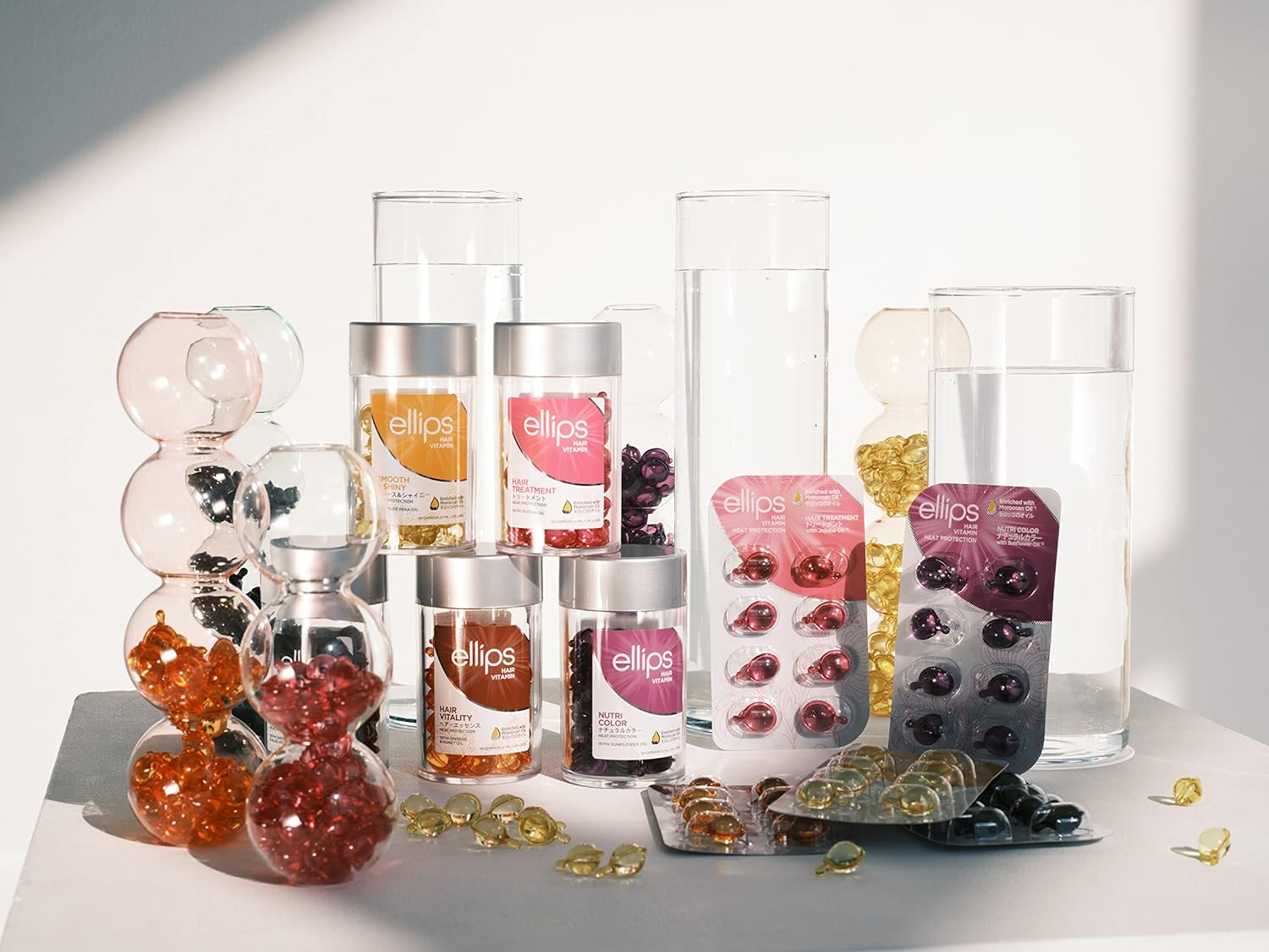 Ellips Hair Vitamin (Moroccan Oil) - Hair Vitality 1 Jar (50 Capsule) - Pink image number 6