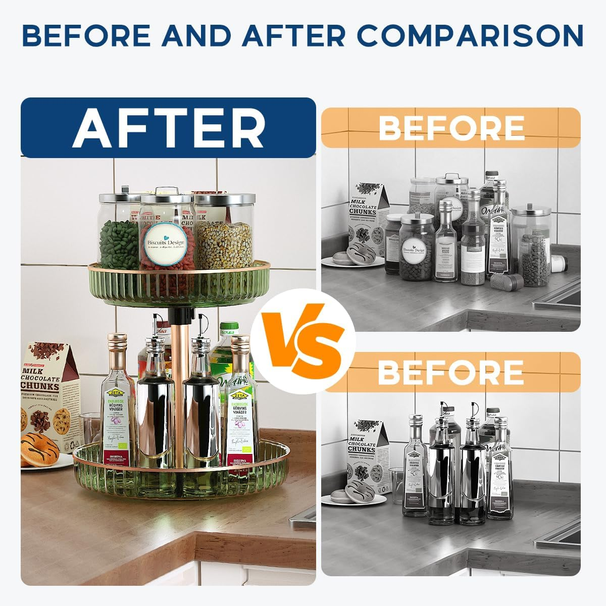 6 Inch Clear Acrylic Lazy Susan Turntable Organizer Ball Bearing Revolving Display Base Kitchen Spice Rack Cake Makeup Table Decorating image number 2