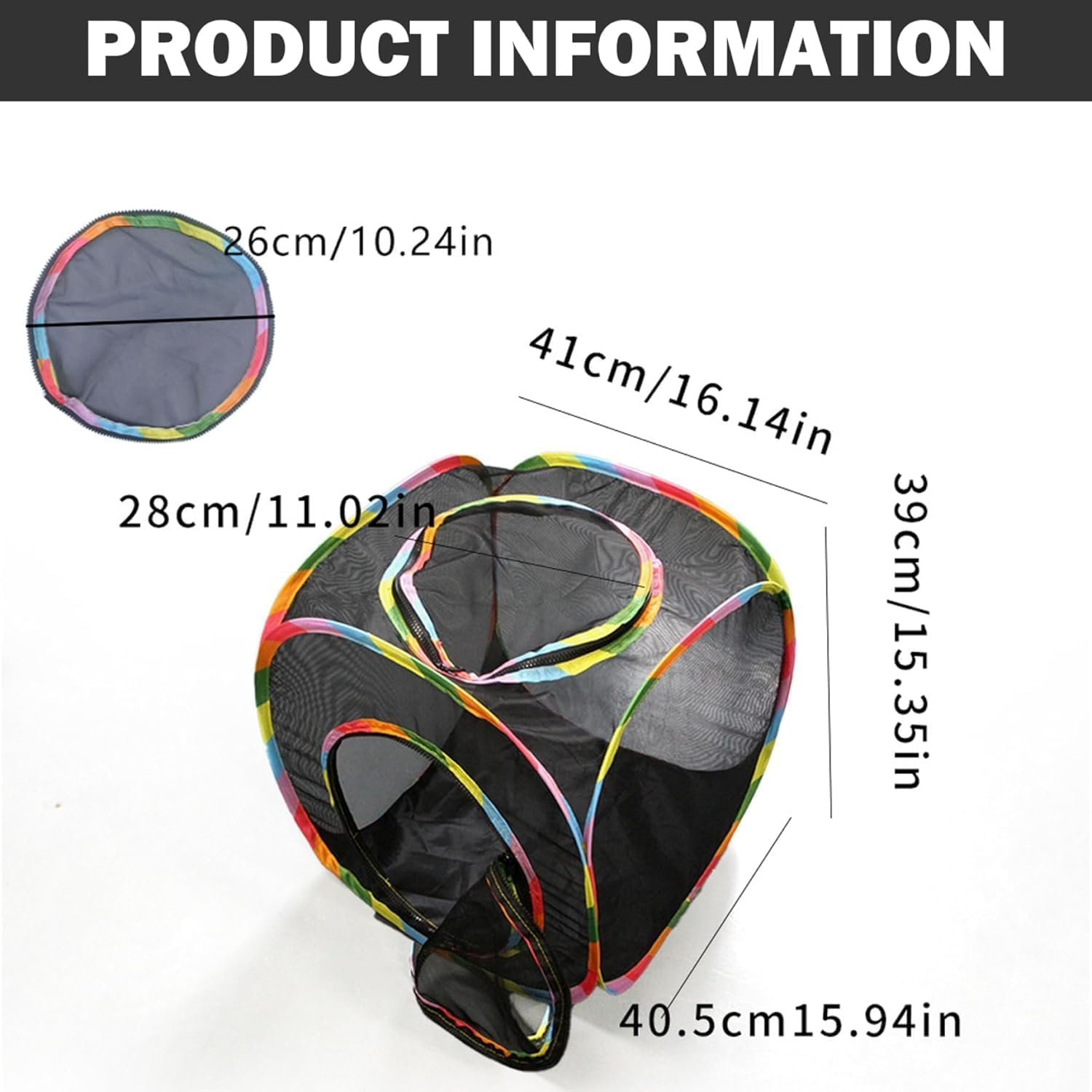 Foldable Pop Open Pet Playhouse, 1Pc Pop Open Design Outdoor Cat Enclosure Play Mesh Cube, Foldable Animal Pop Open Playhouse Cube for Puppy or Kitten image number 5