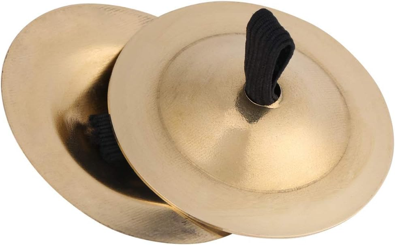 2Pcs Finger Cymbals, Belly Dancing Finger Cymbals Brass Finger Dance Zills Musical Instrument for Dancer Party, Single Hand Operation Only image number 1