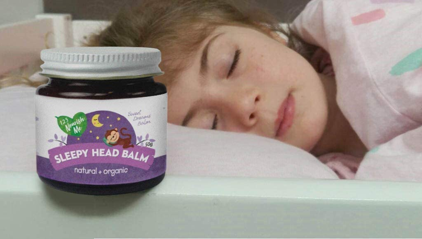 123 Nourish Me Sleepy Head Balm - Australian Made Natural Sleep Aid for Babies, Kids, Organic Essential Oils for Sleep and Magnesium to Calm and Relax (50G) Family Size Lasts up to 12 Months image number 2