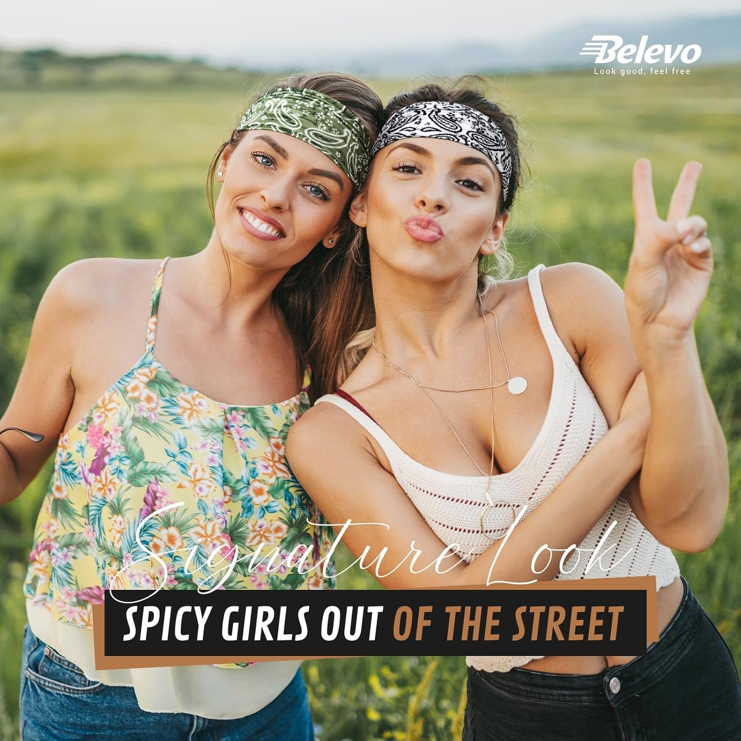 BELEVO Pack of 8 Women'S Elastic Headbands, Thin Non-Slip Hair Bands, Sports Headbands, Soft Headband Hair Band for Yoga, Exercise, Workout, Running, Gym image number 3