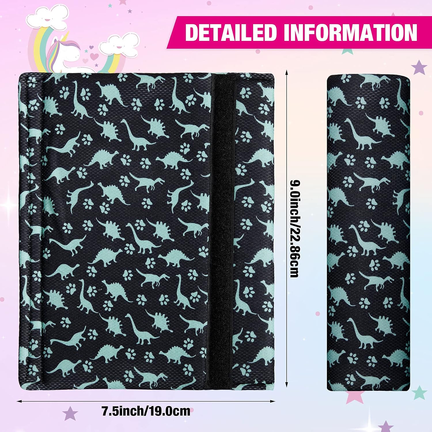 4 Pieces Kids Car Seat Belt Covers Car Seat Shoulder Pads Soft Car Seat Straps Covers Seatbelt Pillow for Baby Kids Seatbelt Cushion for Girls and Boys image number 5