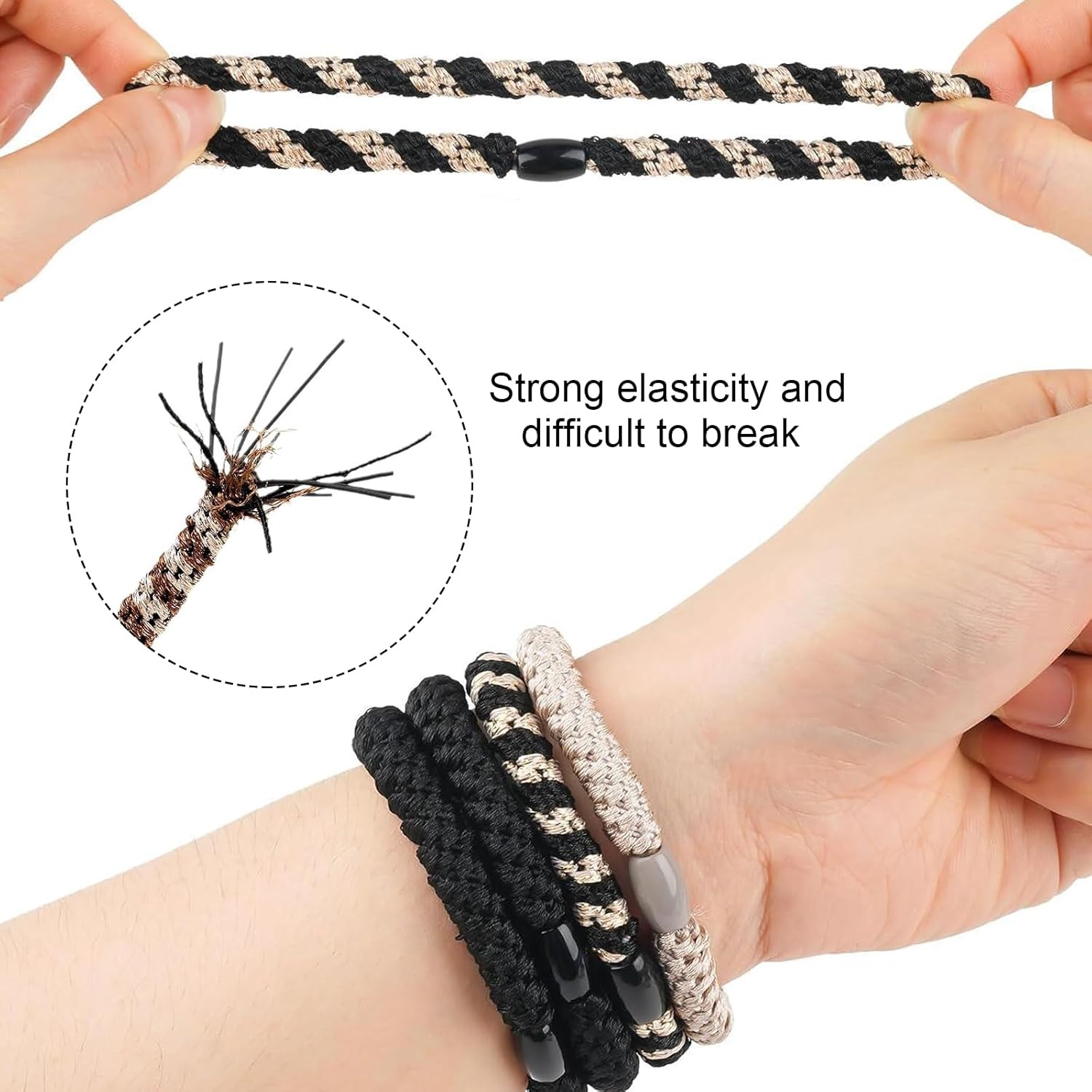 RTRTGS Pack of 12 Women'S Hair Bobbles, Elastic Ponytail Holder, Stylish Ponytail Holder for Women and Girls image number 3