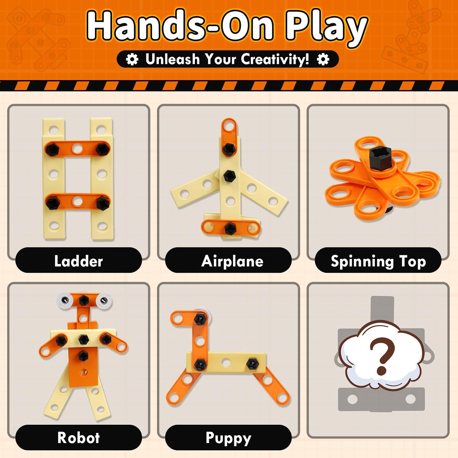 Kidbloom Kids Tool Set with Tool Belt, 50 PCS Tool Box with Drill Toy, Construction Tool Toys, Toys for 3 4 5 Year Old Boys Girls Gifts image number 6