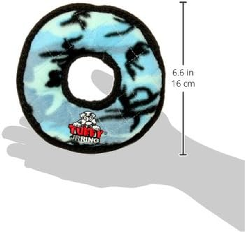 Tuffy Interactive Play Plush Dog Squeaker Toy, Blue image number 4