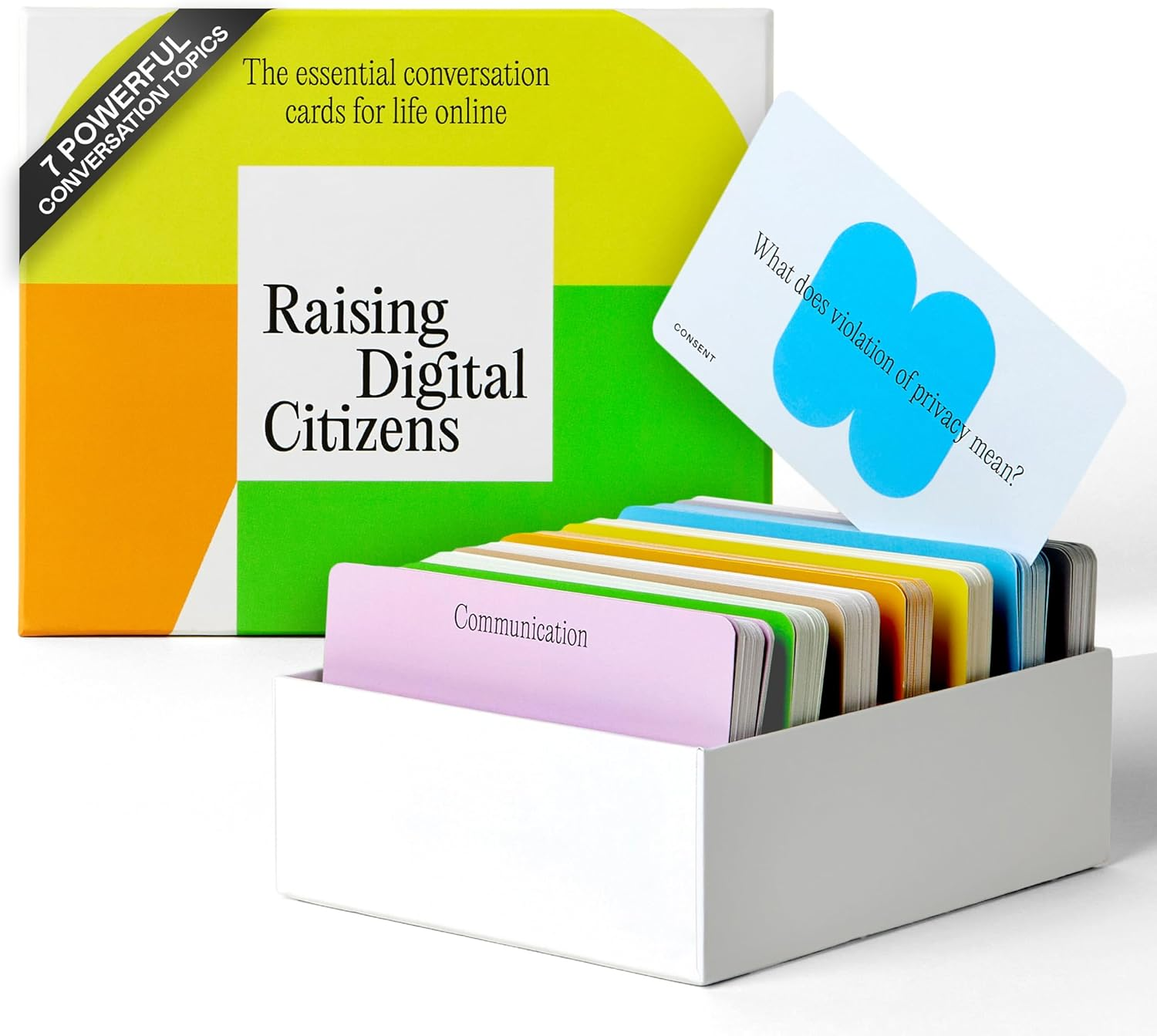 Raising Digital Citizens &ndash; 200 Conversation Cards Set &ndash; Teach You Children about Digital Safety &ndash; Reduce Screen Time with Meaningful Conversations image number 1