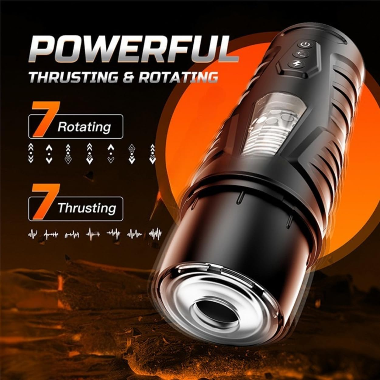 PLEASURE PULSE Male Masturbator Sex Toy for Men Smart AI APP Controlled Ai-Powered Motion Syncing to Adult Video Content NEW 2025 Next Gen Automatic Masturbating Cup with 7 Thrusting & 7 Rotating Modes for Penis Stimulation, Electric Pocket Pussy, 3D Realistic Blowjob, Hands-Free Stroker, Strong Suction Cup, Carbon Storm image number 6