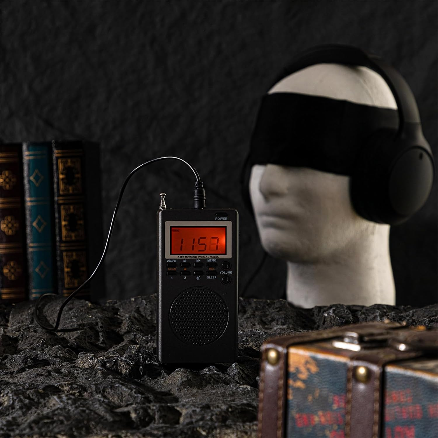 Dunzy 3 Pcs Ghost Hunting Equipment Kit with Ghost Box Headphones and Blindfold Spirit Hunting Equipment for Home Office Outdoor