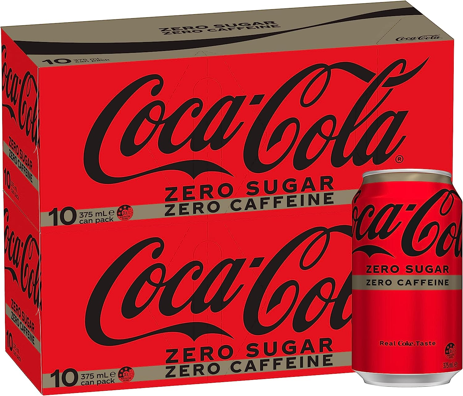 Coca-Cola Zero Sugar Caffeine Free Soft Drink Multipack Cans 20 X 375 Ml image number 2