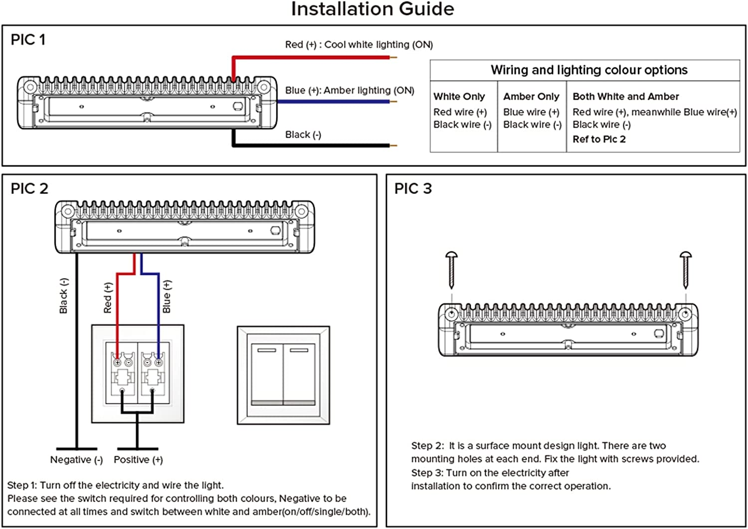 Dream Lighting Gray Shell 200MM 12V LED Awning Annex Lights Waterproof Interior Exterior Rigid Wall Bars Light Camping Lamp for Heavy Duty off Road RV Caravan Motorhome Yacht Boat Cool White/Amber image number 2