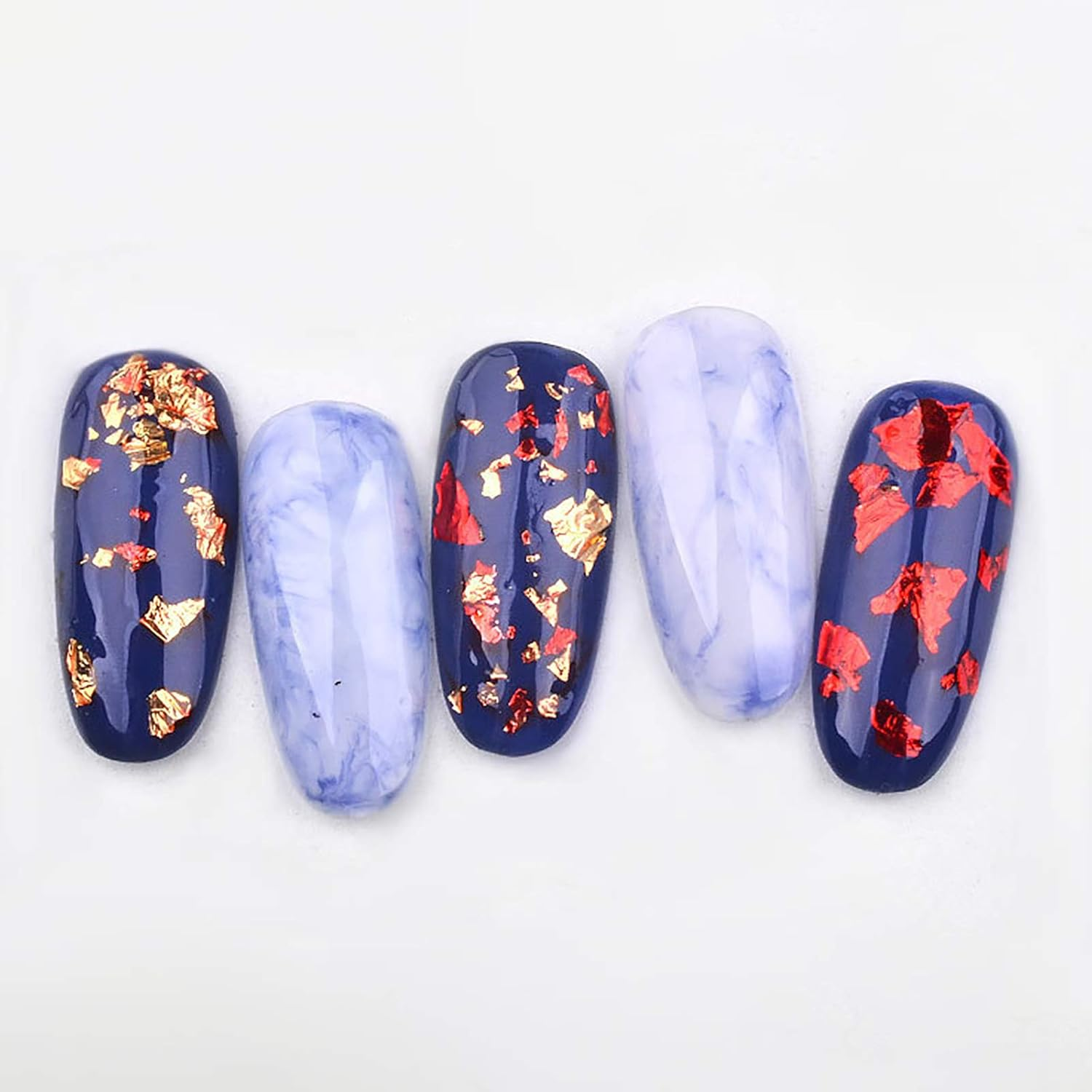 4 Boxes Magic Mirror Effect Sparkle Sequins Pigment Dust Nail Accessories image number 4