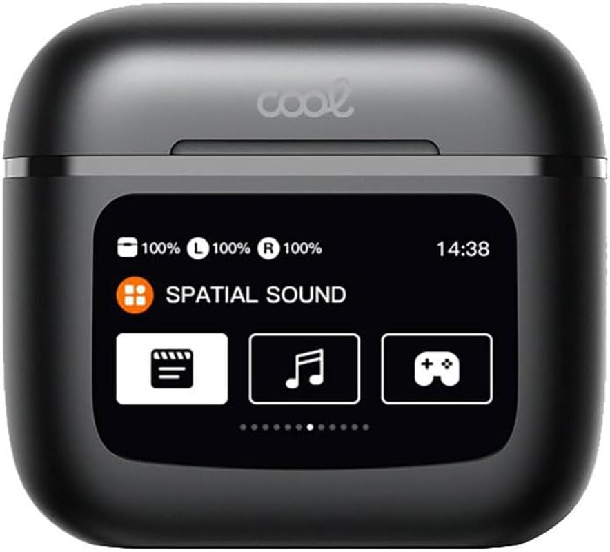 Cool Black LCD Touch Stereo Bluetooth Headphones image number 2