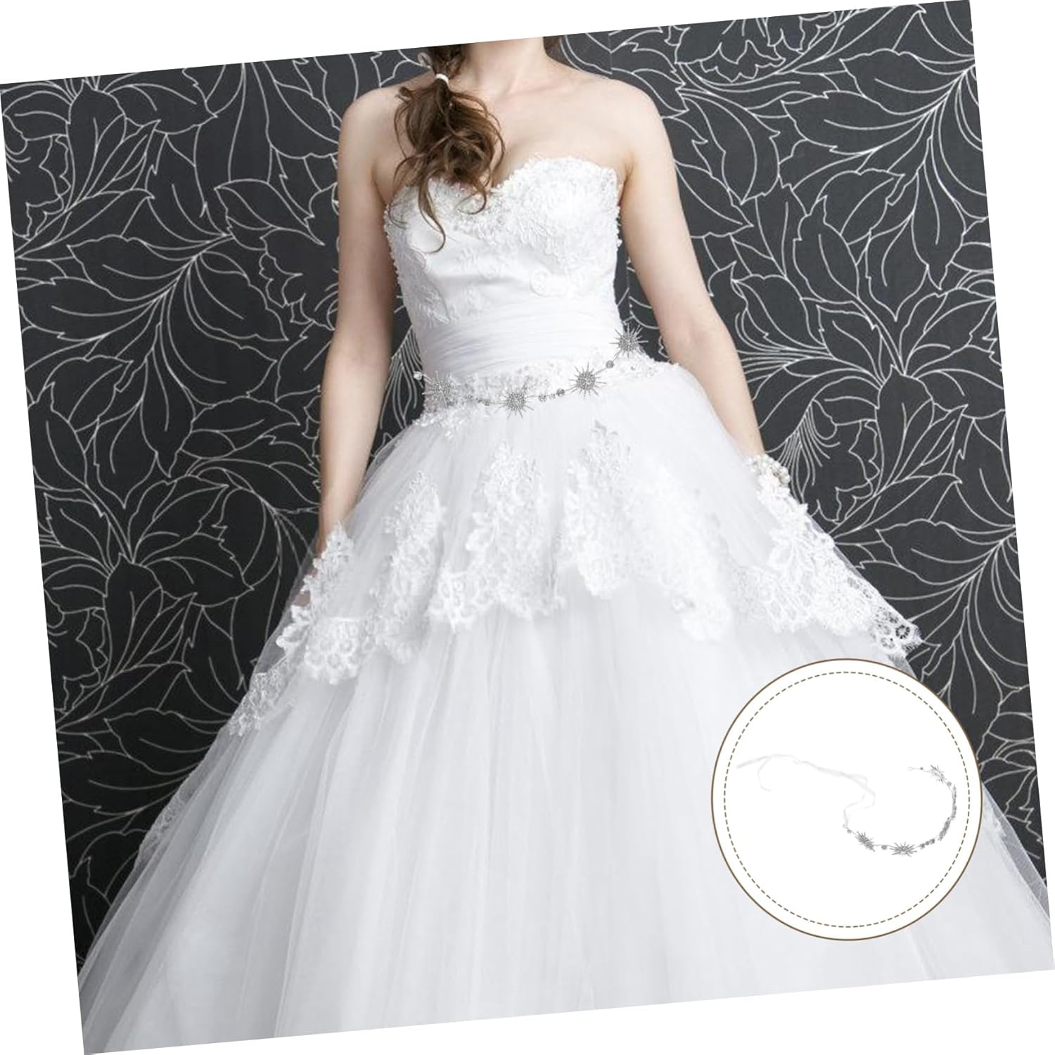 LALAFINA Wedding Waist Chain Jewelry Star Chain Belt Bridal Sash for Wedding Dress Accessory Party Occasion image number 3