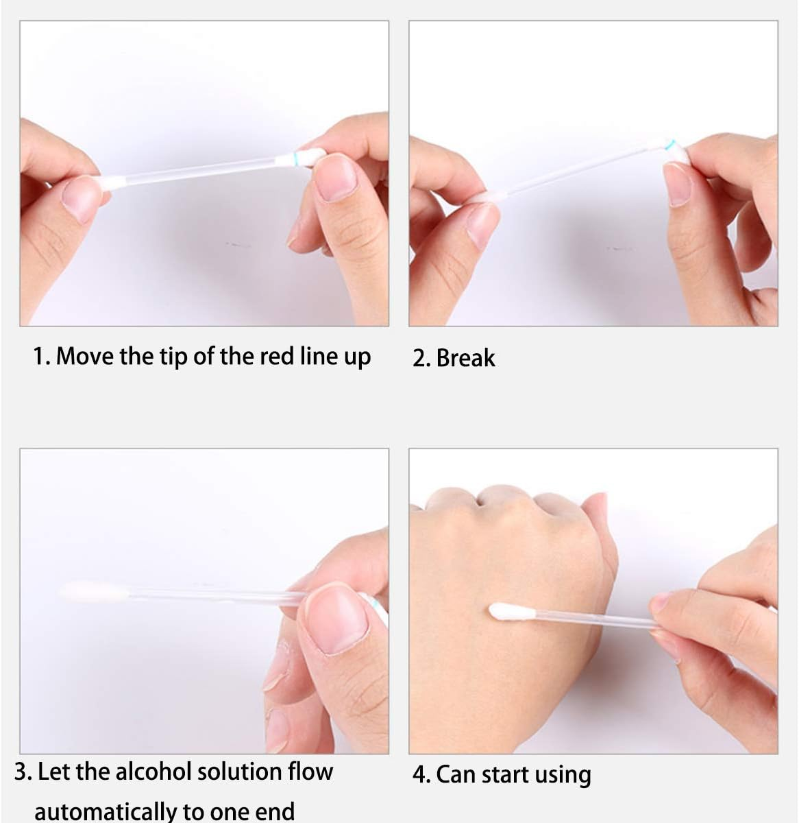 PNANA 150 - Alcohol Swabs Cotton Swabsticks First Aid Kit Individually Wrapped for Rubbing Bruise Sanitizer Trave - I-150 Pcs image number 2