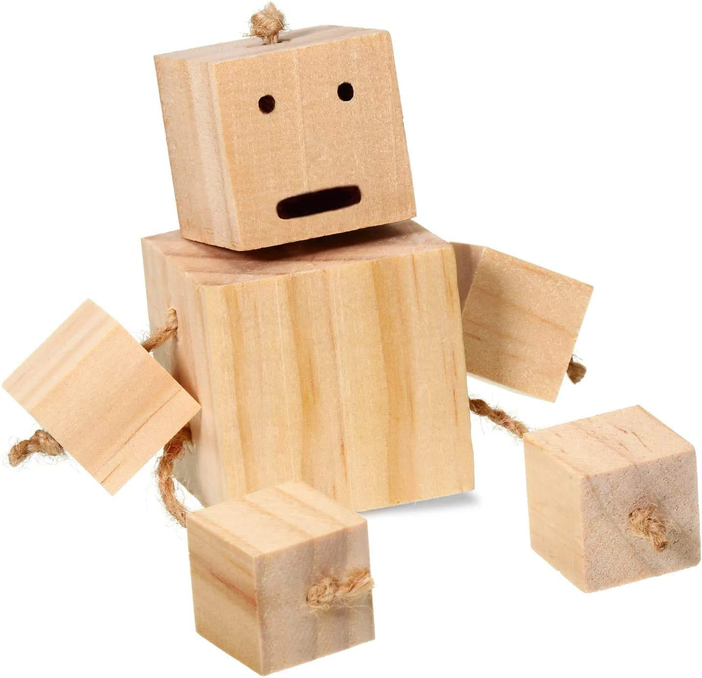 William Craft 130Pcs 1 Inch Natural Solid Cube Wooden Unfinished Craft Wood Blocks Wood Cubes for DIY Craft Gifts (130Pcs)