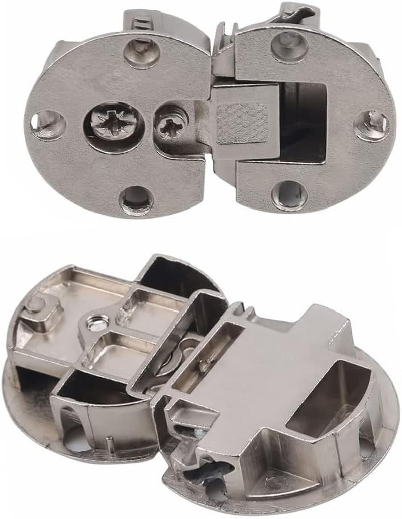 Kafenda 2-Piece 90 Degree Hinge Set - Drop Down, Double Cup Hidden Hinges for Cabinet Doors image number 3