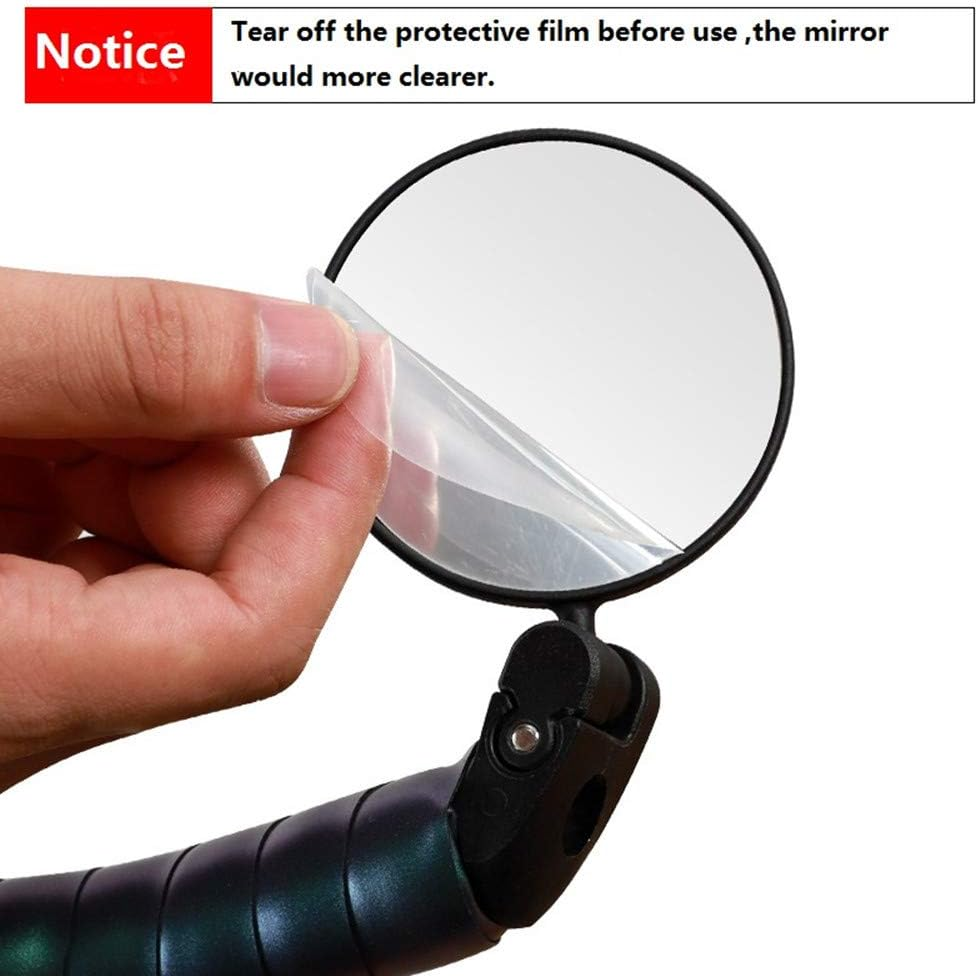TANNOZHE Bike Mirror for Bar End,Flexible Bike Rearview Mirror Handlebar Bike Mirror Fits Handlebar of Hole inside within 18~23Mm Dia for Mountain Bicycle/Cycling/Scooter/Road Bike (1PCS) image number 5
