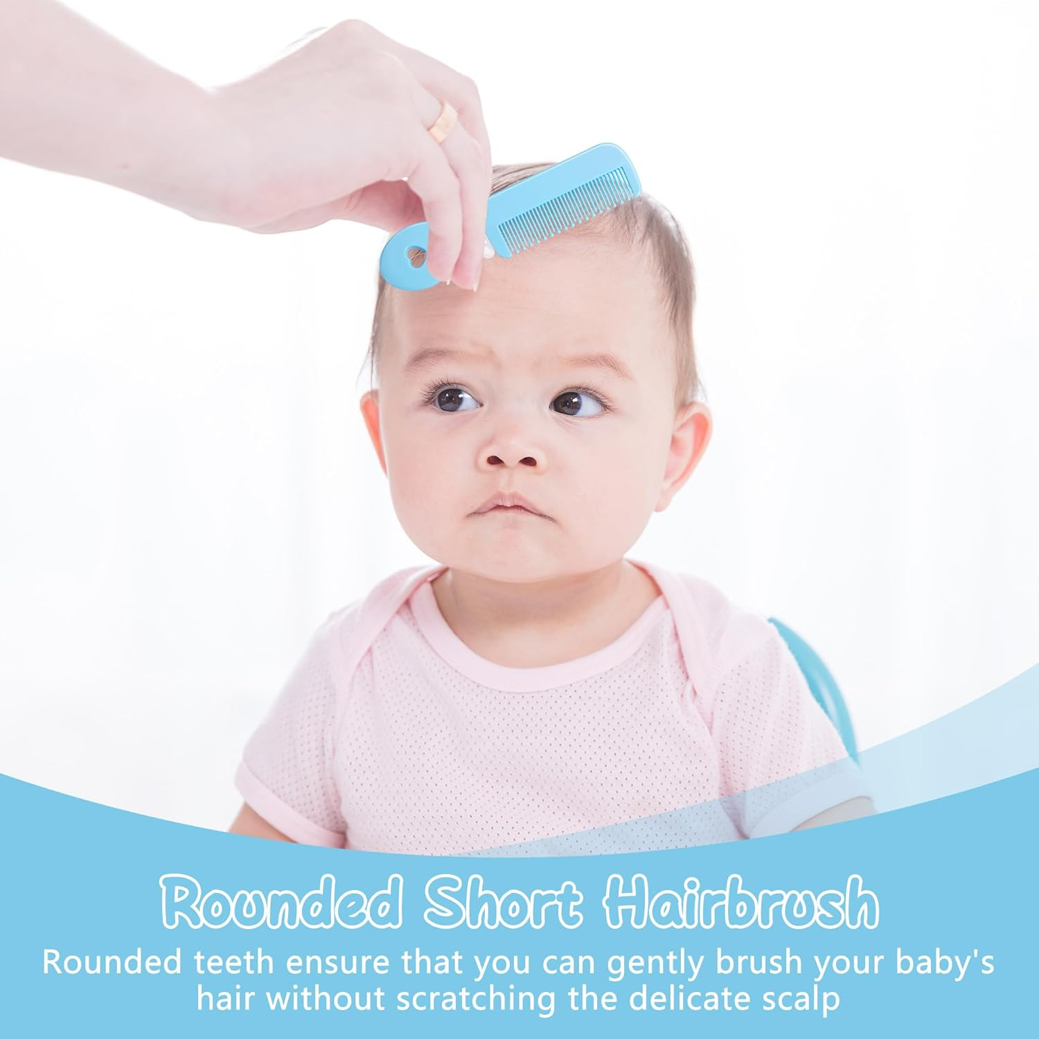 Zssxysm Pack of 4 Baby Hair Combs, Hair Brush for Boys and Girls, Small Baby Hair Brush with round Teeth, Cute Children'S Hair Brush Comb Gift Set, Massage Brush for Newborns and Toddlers image number 6