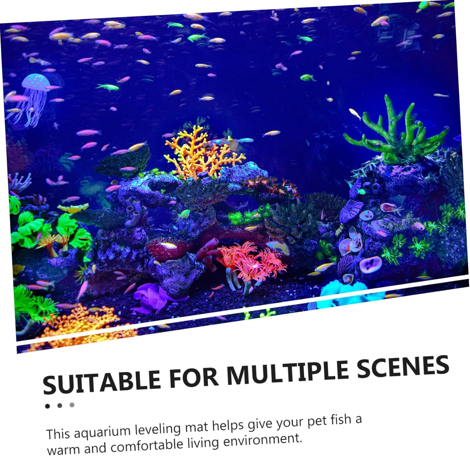 CORHAD Thickened Aquarium Foam Mat Fish Tank Leveling Pad for Stability Support Bottom Pad for Fish Tanks Ideal for Aquarium Accessories Maintenance image number 1