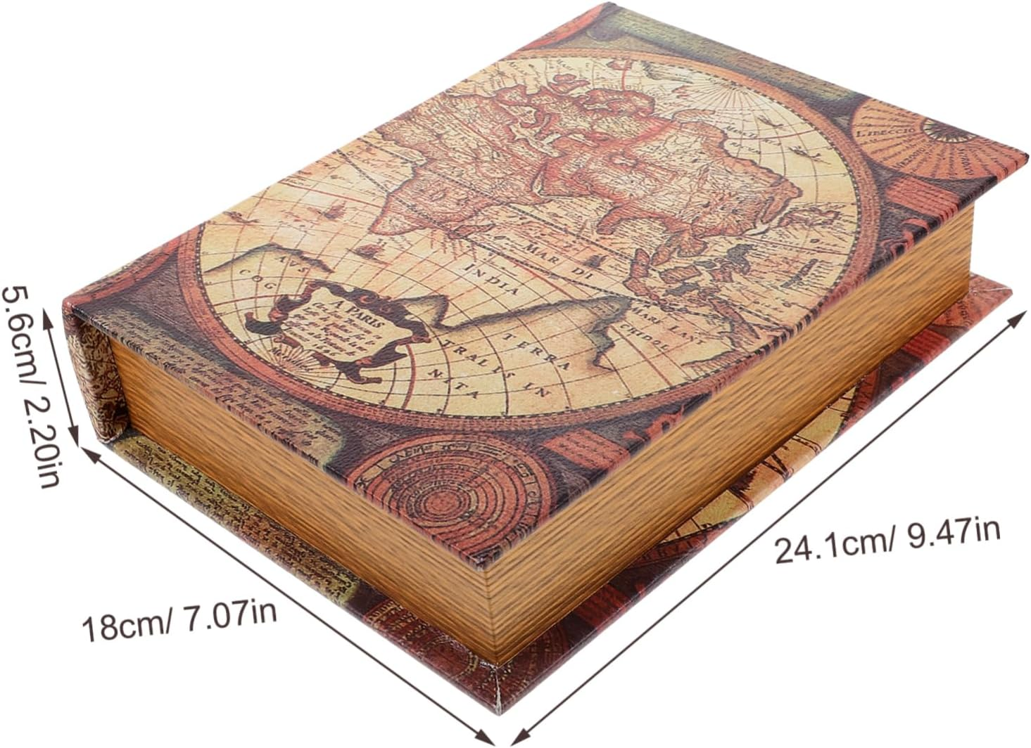 Iplusmile Vintage Faux Book Box Rectangular Trinket Storage Organizer Medium Size Decorative False Book Storage Box for Home Shelf Display image number 5