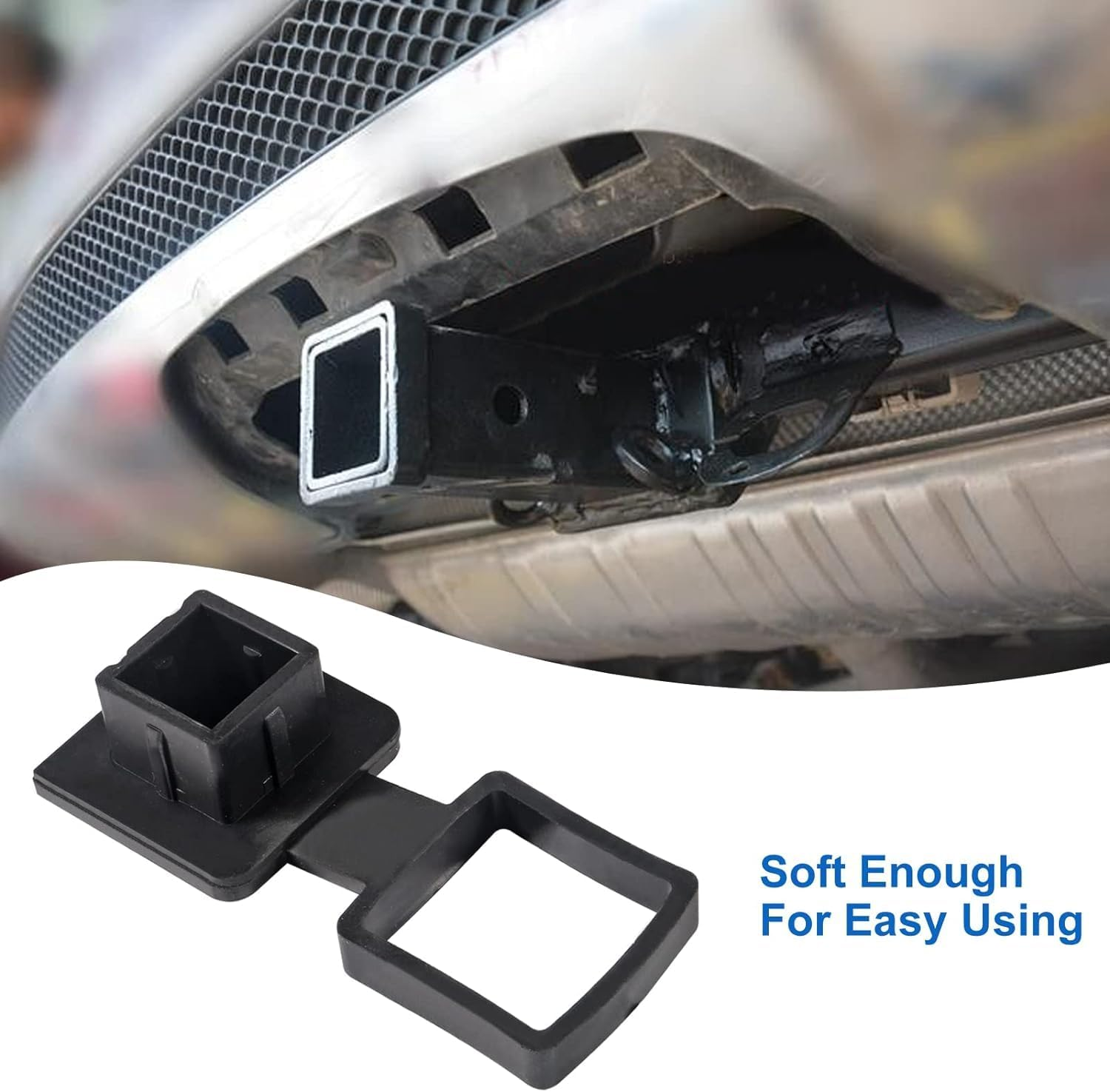 2Pcs Rubber Trailer Hitch Covers,Anti-Loss Trailer Hitch Plug Caps,Trailer Hitch Cover Plug Caps,Trailer Hitch Cover Plug Cap Insert Receiver Hitch Cover,Trailer Rubber Hitch Cover Plug Caps,1.25Inch image number 2